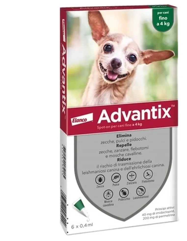 Advantix cani 0 - 4 kg 6 pipette Bayer - Rao Farmaceutici