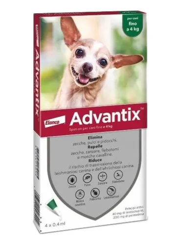 Advantix cani fino a 4 kg 4 pipette