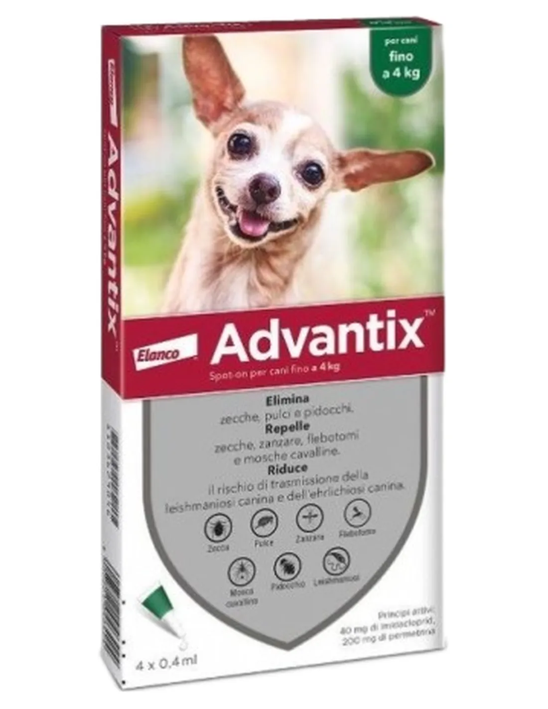 Advantix cani fino a 4 kg 4 pipette  
