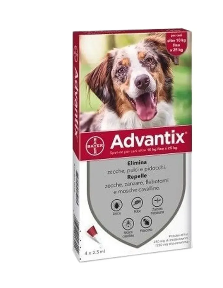 Advantix cani 10 - 25 kg 4 pipette  