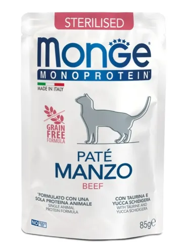 Monge bustine sterilised gatto al manzo  
