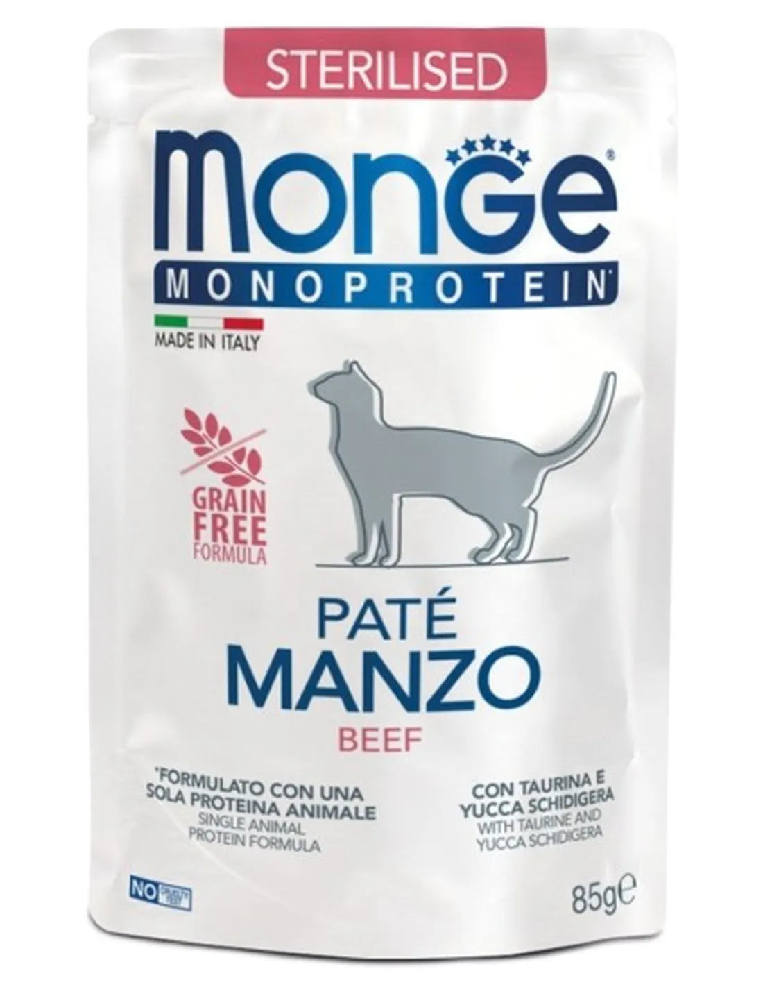Monge bustine sterilised gatto al manzo  