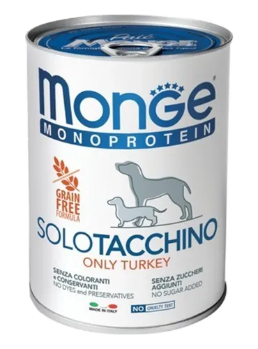Monge cani monoproteico tacchino 400 g  