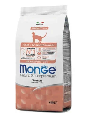 Monge monoproteico gatto al salmone 1,5 kg  