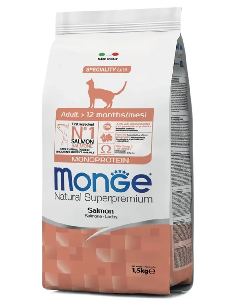 Monge monoproteico gatto al salmone 1,5 kg  