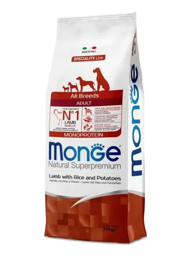 Monge agnello riso e patate 12 kg