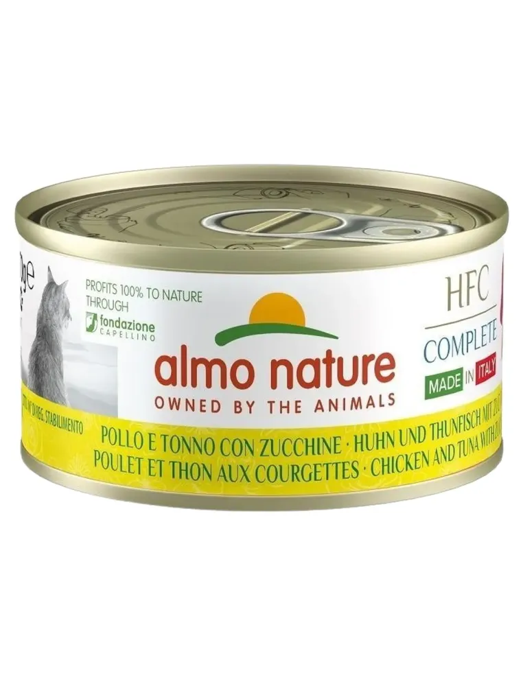 Almo nature hfc natural made in italy gatto pollo e tonno con zucchine 70 gr  