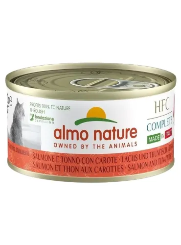 Almo nature hfc natural made in italy gatto salmone e tonno con carote 70 gr  