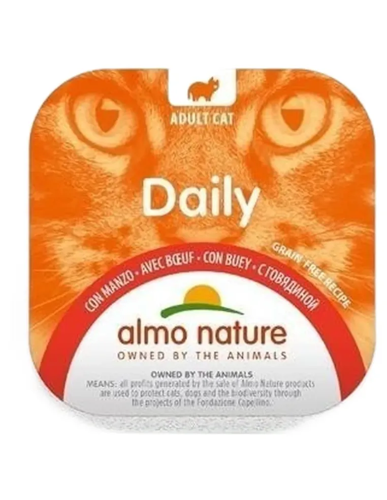Almo nature daily gatto adult con manzo 100 gr  
