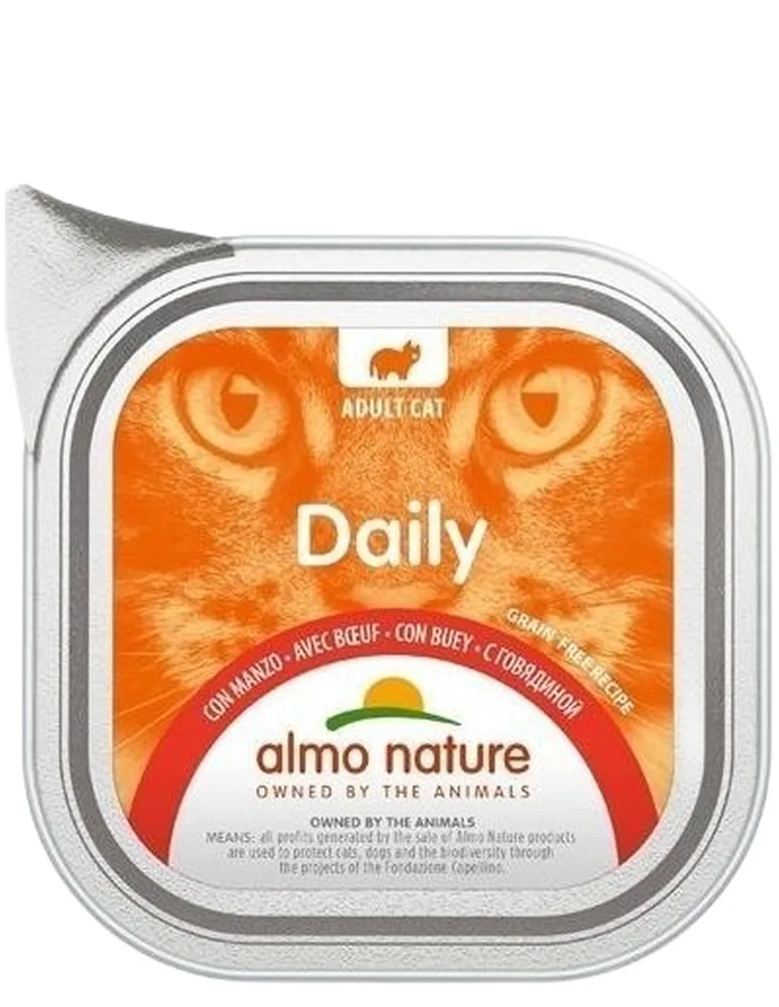 Almo nature daily gatto adult con manzo 100 gr   Almo nature daily gatto adult con manzo 100 gr