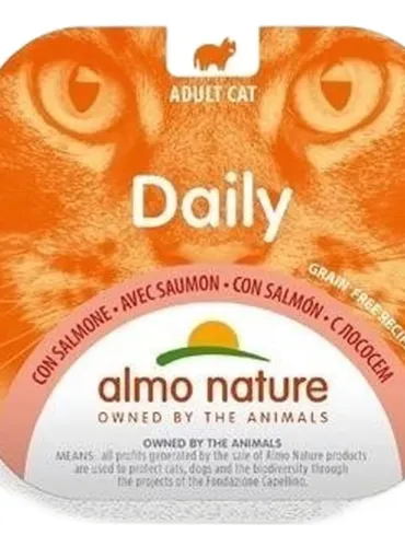 Almo nature daily gatto adult con salmone 100 gr  