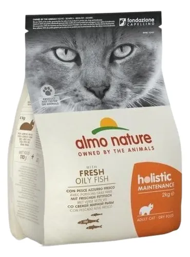 Almo nature holistic gatto adult pesce azzurro e riso 2 kg