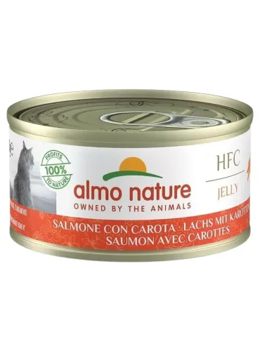 Almo nature hfc jelly gatto adult salmone con carota 70 gr  