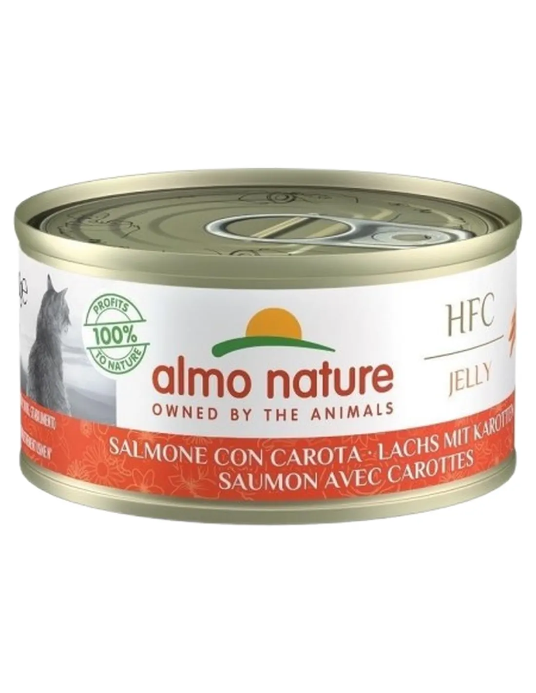 Almo nature hfc jelly gatto adult salmone con carota 70 gr  