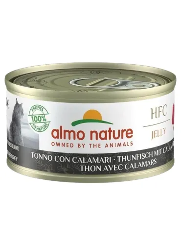 Almo nature hfc jelly gatto adult tonno con calamari 70 gr  