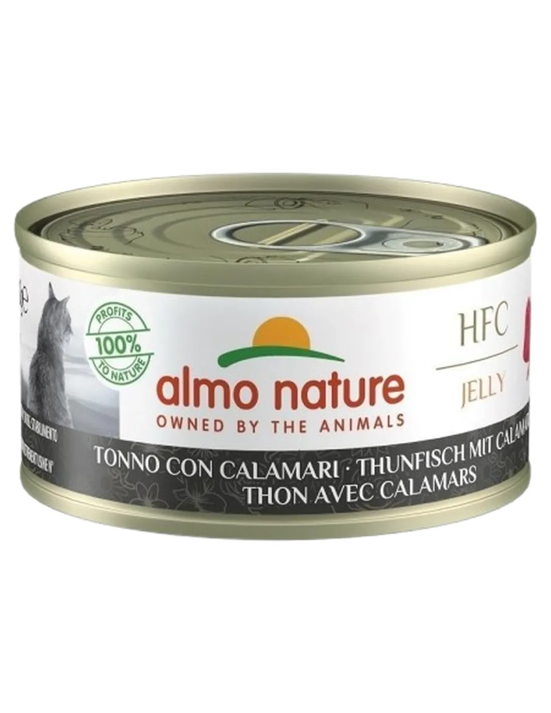 Almo nature hfc jelly gatto adult tonno con calamari 70 gr  