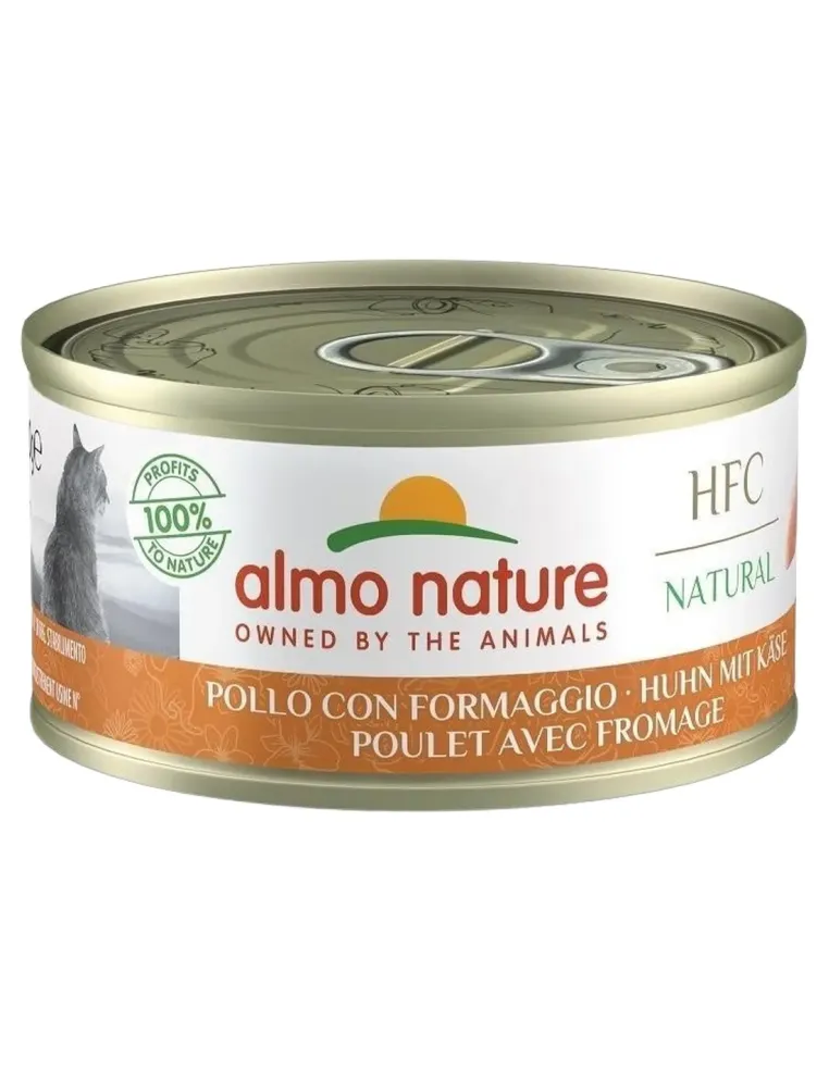 Almo nature hfc natural gatto adult pollo con formaggio 70 gr  