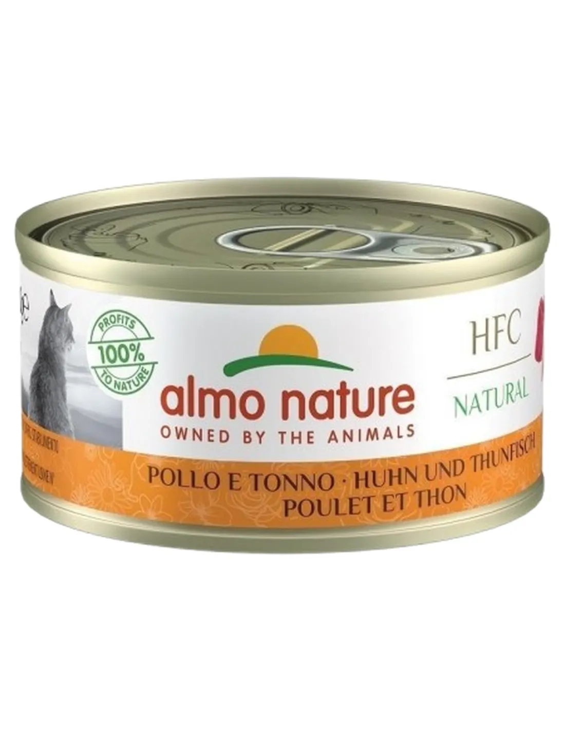 Almo nature hfc natural gatto adult pollo e tonno 70 gr   Almo nature hfc natural gatto adult pollo e tonno 70 gr