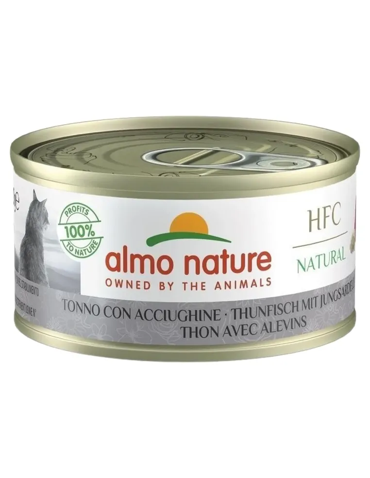 Almo nature hfc natural gatto adult tonno con acciughine 70 gr  