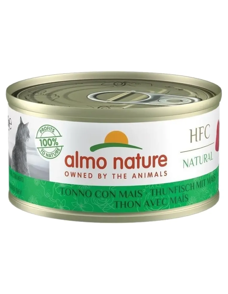 Almo nature hfc natural gatto adult tonno con mais 70 gr  