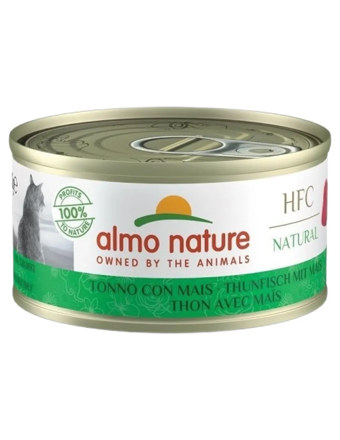 Almo nature hfc natural gatto adult tonno con mais 70 gr  