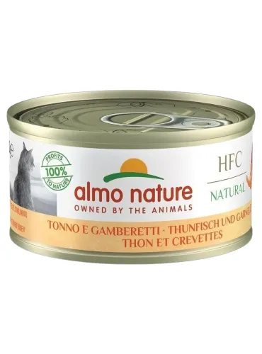 Almo nature hfc natural gatto adult tonno e gamberetti 70 gr  