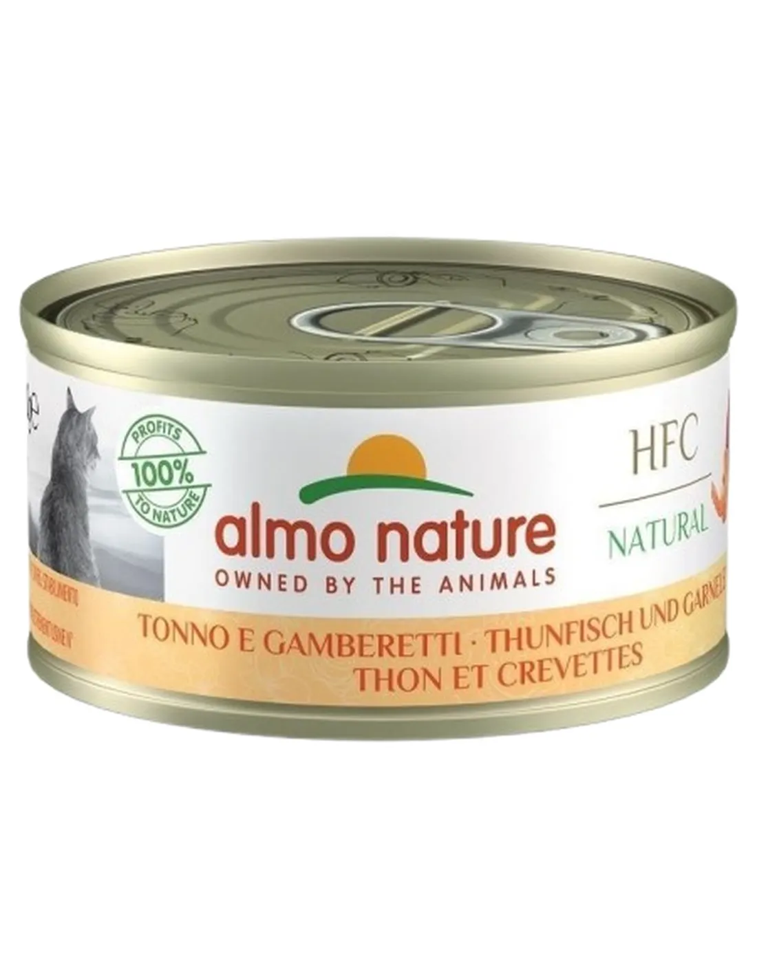 Almo nature hfc natural gatto adult tonno e gamberetti 70 gr   Almo nature hfc natural gatto adult tonno e gamberetti 70 gr