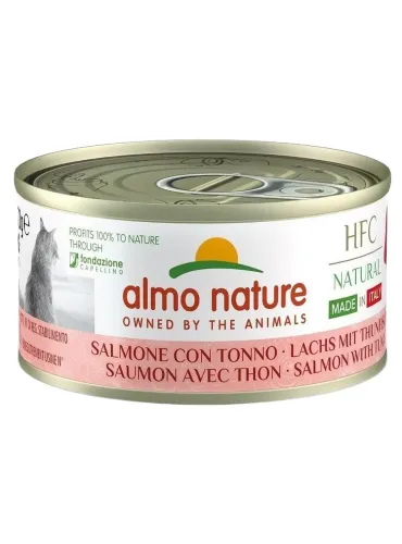Almo nature hfc natural made in italy gatto salmone e tonno 70 gr  
