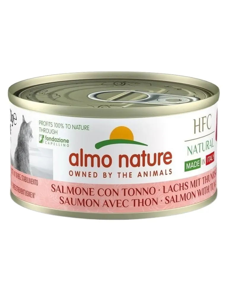 Almo nature hfc natural made in italy gatto salmone e tonno 70 gr  