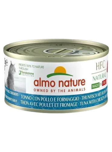 Almo nature hfc natural made in italy gatto tonno pollo con formaggio 70 gr