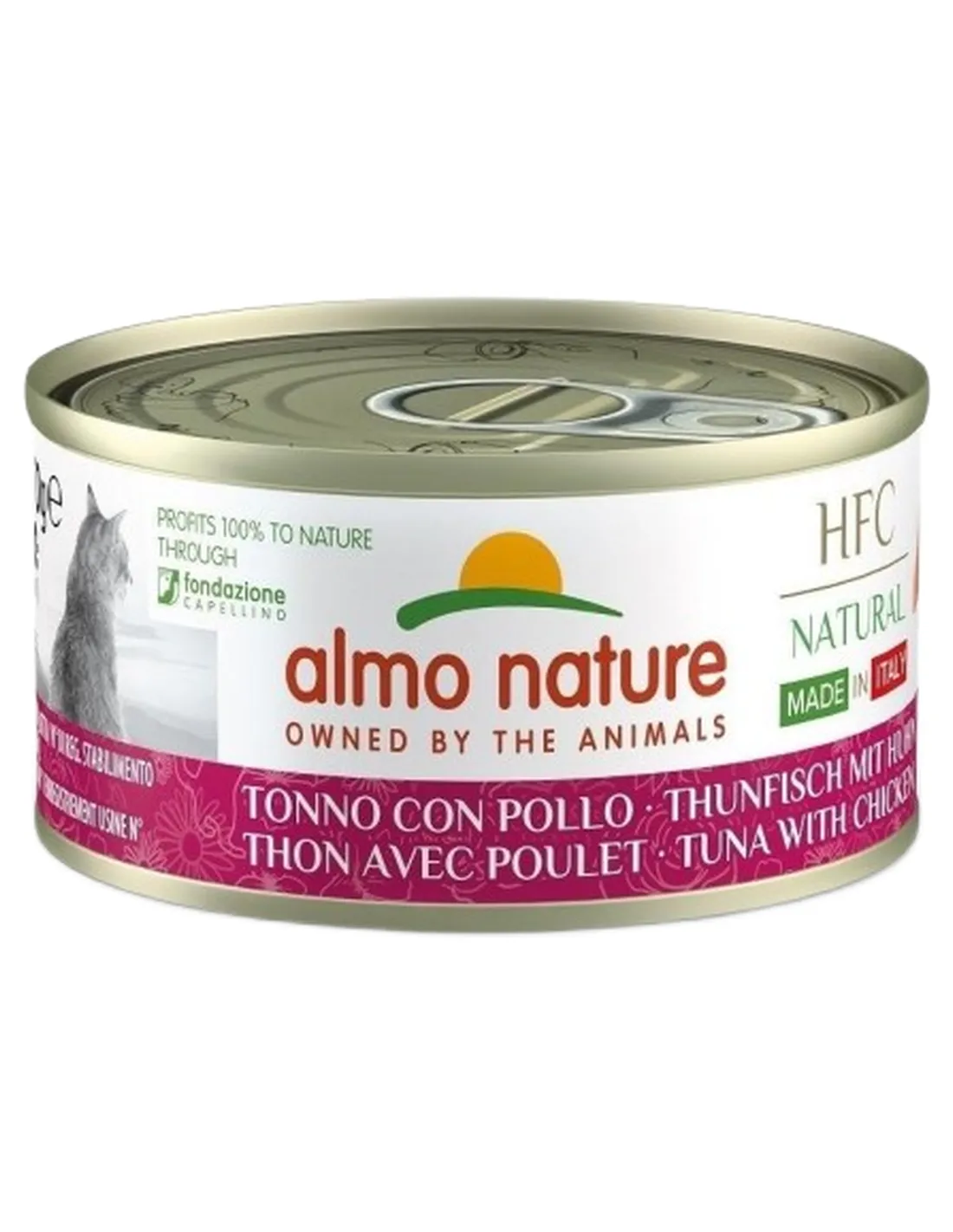 Almo nature hfc natural made in italy gatto tonno con pollo 70 gr  