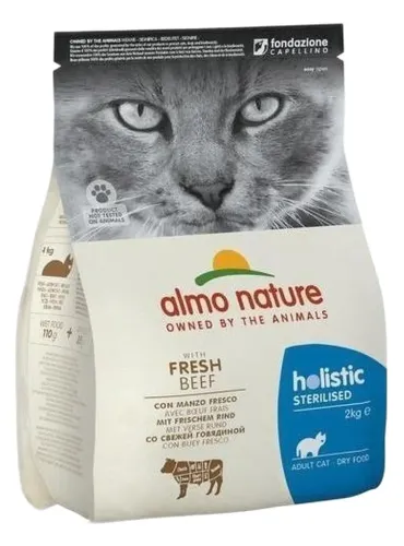 Almo nature holistic gatto adult sterilised con manzo fresco 2 kg