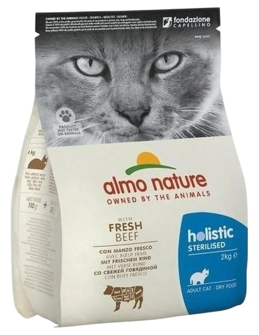 Almo nature holistic gatto adult sterilised con manzo fresco 2 kg  