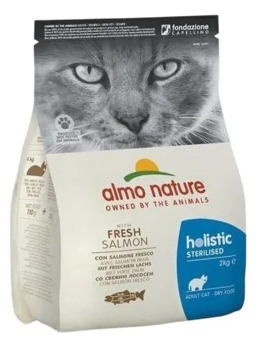 Almo nature holistic gatto adult sterilised con salmone fresco 2 kg  