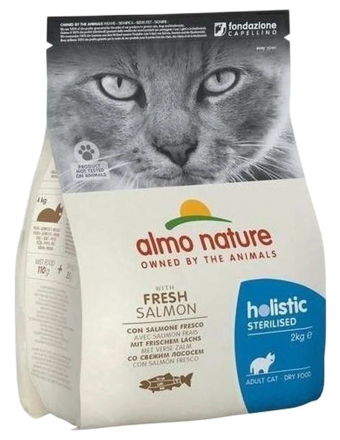 Almo nature holistic gatto adult sterilised con salmone fresco 2 kg   Almo nature holistic gatto adult sterilised con salmone fresco 2 kg