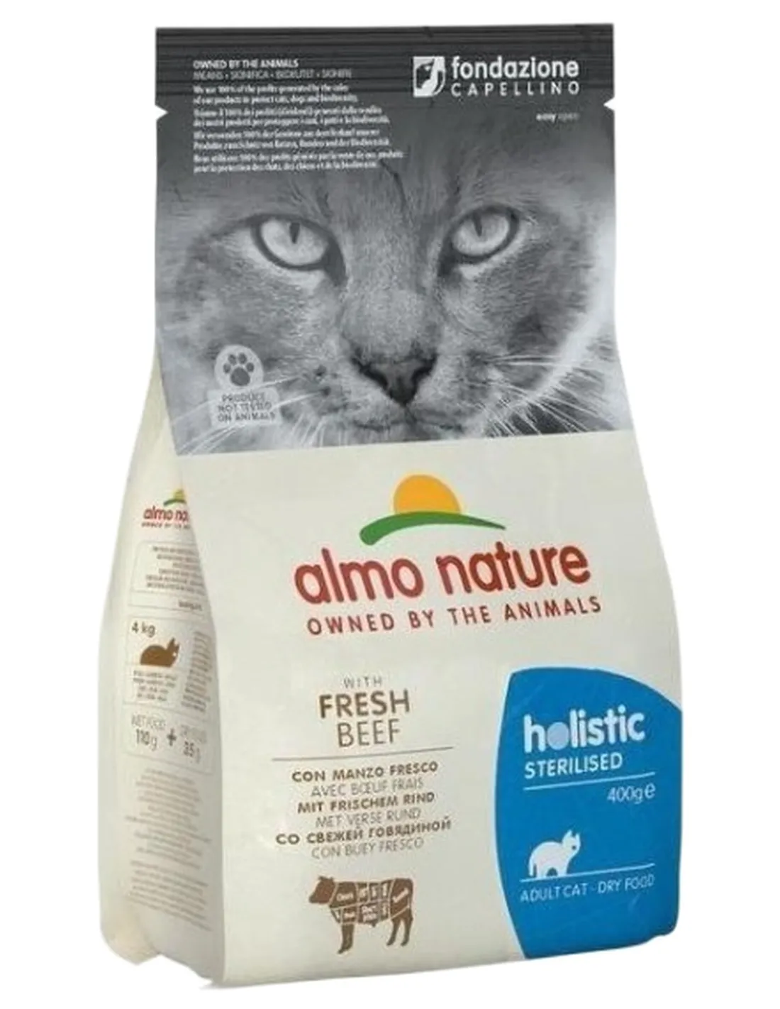 Almo nature holistic gatto adult sterilised con manzo fresco 400 gr  