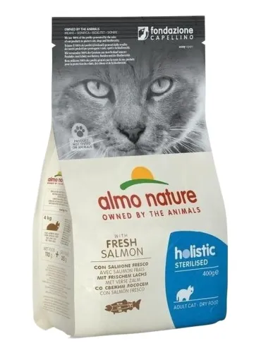 Almo nature holistic gatto adult sterilised con salmone fresco 400 gr