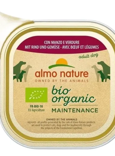 Almo nature pfc daily menù bio cane adult con manzo e verdure 100 gr  