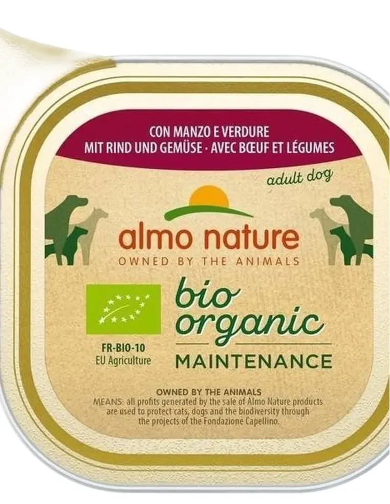 Almo nature pfc daily menù bio cane adult con manzo e verdure 100 gr  