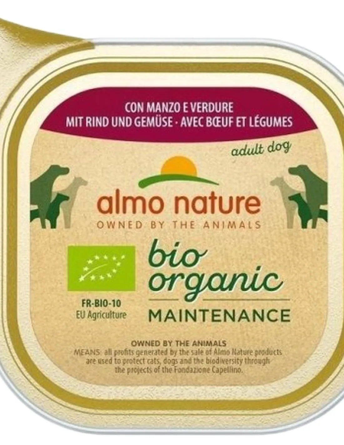 Almo nature pfc daily menù bio cane adult con manzo e verdure 100 gr  