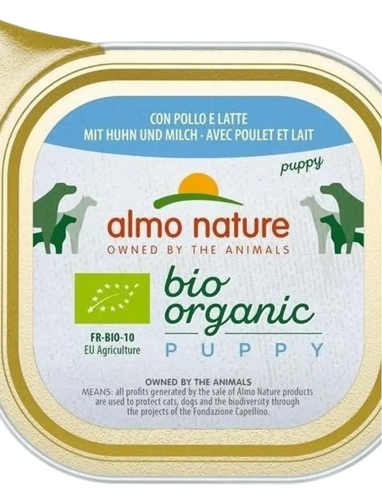 Almo nature pfc daily menù bio puppy con pollo e latte 100 gr  