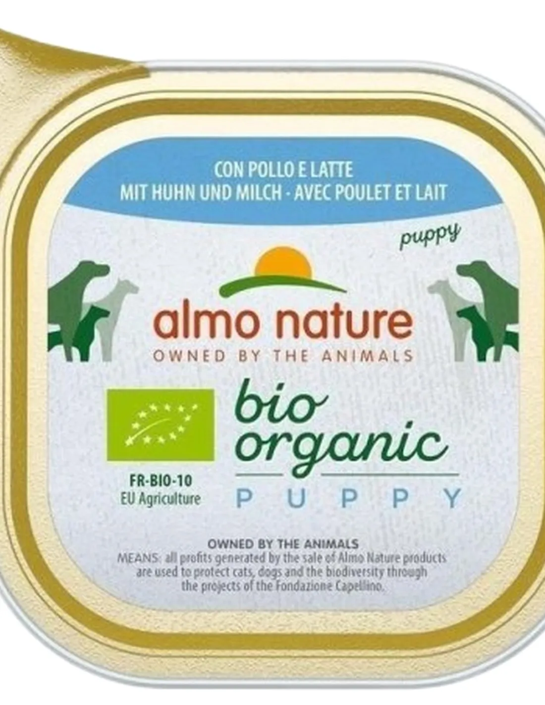 Almo nature pfc daily menù bio puppy con pollo e latte 100 gr  