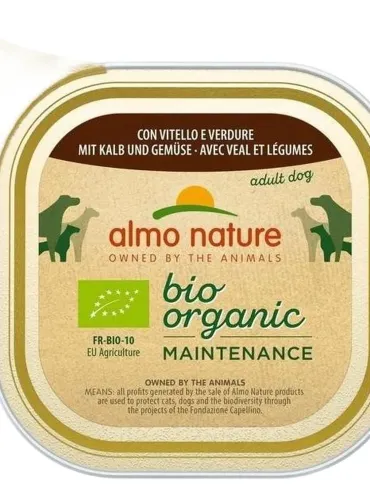 Almo nature pfc daily menù bio cane adult con vitello e verdure 100 gr  