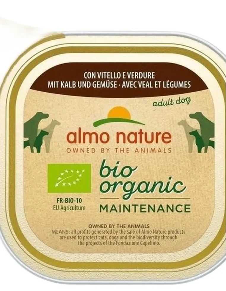 Almo nature pfc daily menù bio cane adult con vitello e verdure 100 gr  
