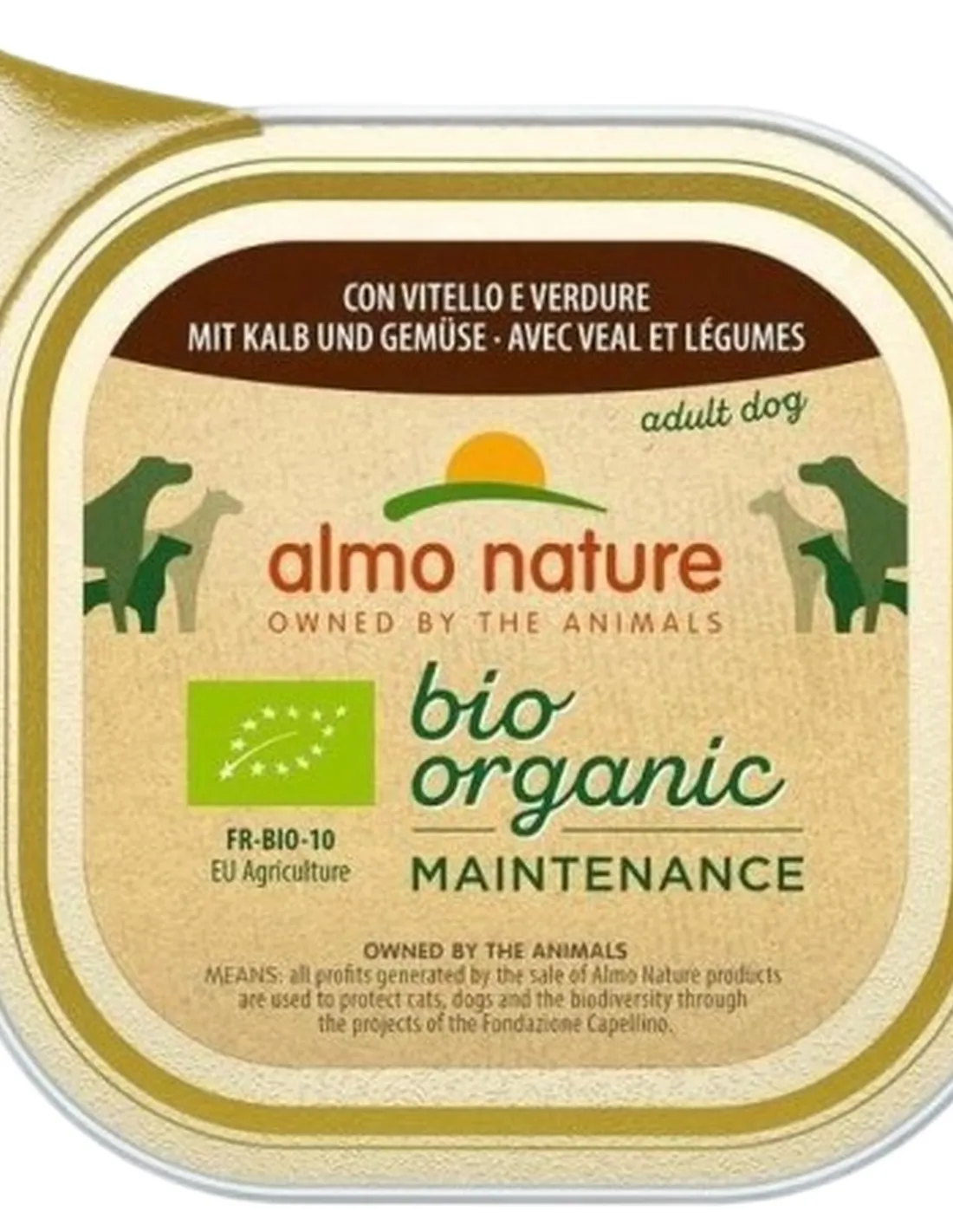 Almo nature pfc daily menù bio cane adult con vitello e verdure 100 gr  