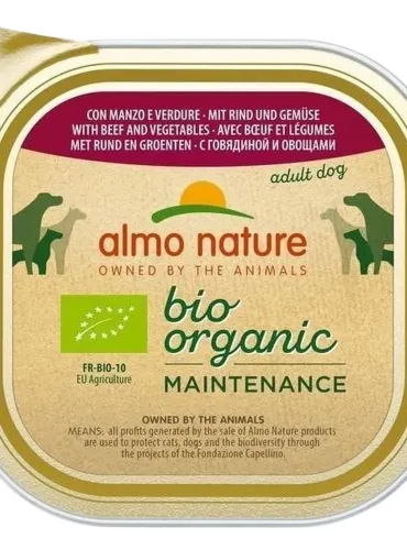 Almo nature pfc daily menù bio cane adult con manzo e verdure 300 gr