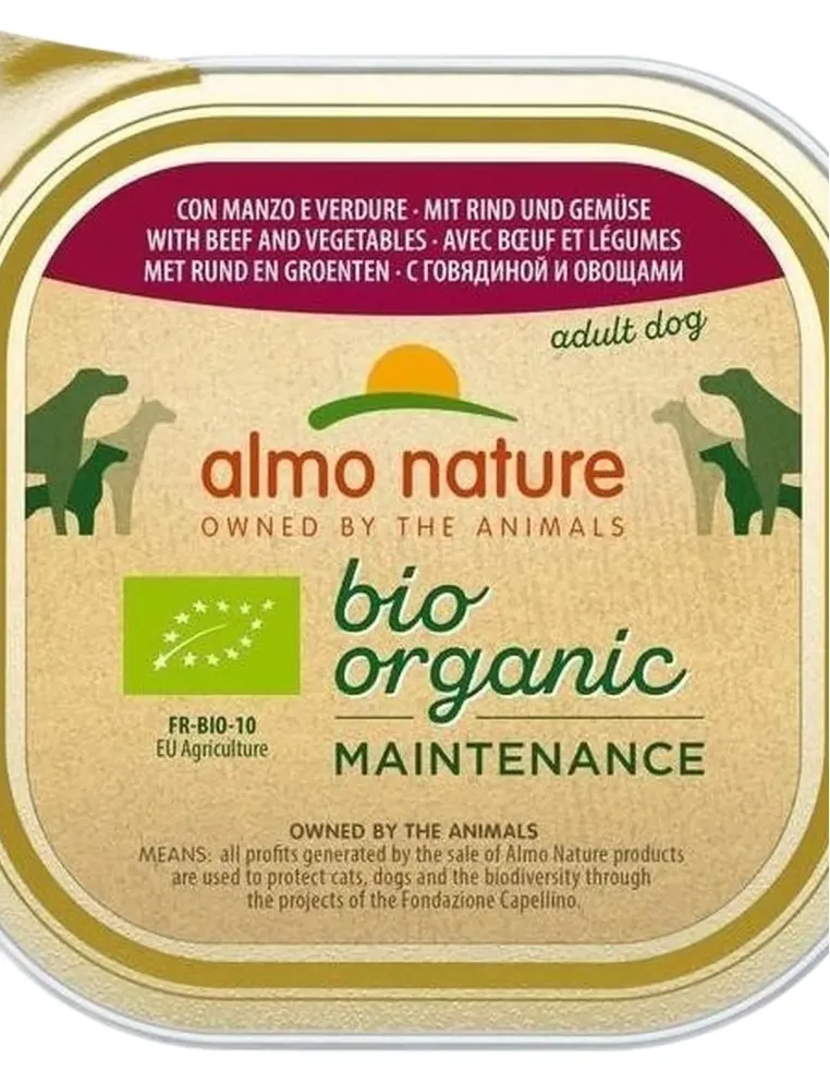 Almo nature pfc daily menù bio cane adult con manzo e verdure 300 gr  
