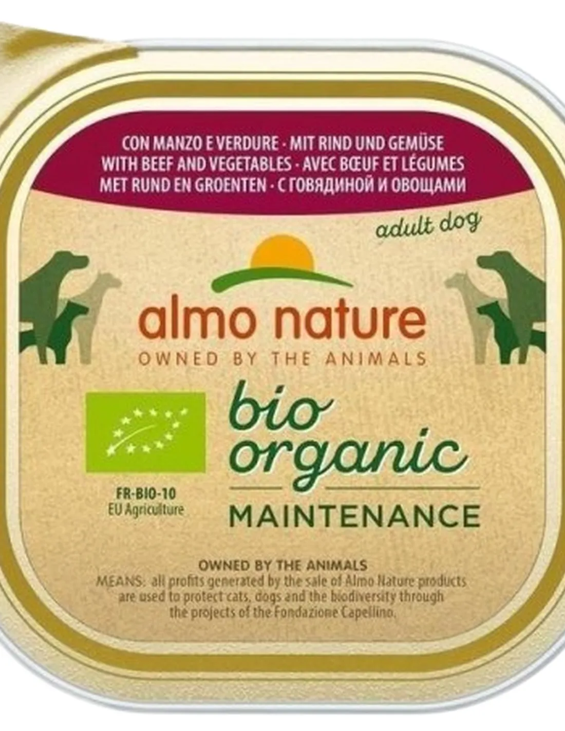 Almo nature pfc daily menù bio cane adult con manzo e verdure 300 gr  