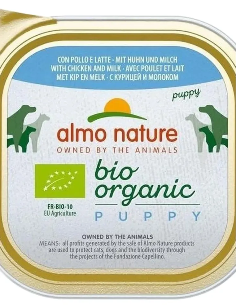 Almo nature pfc daily menù bio puppy con pollo e latte 300 gr  