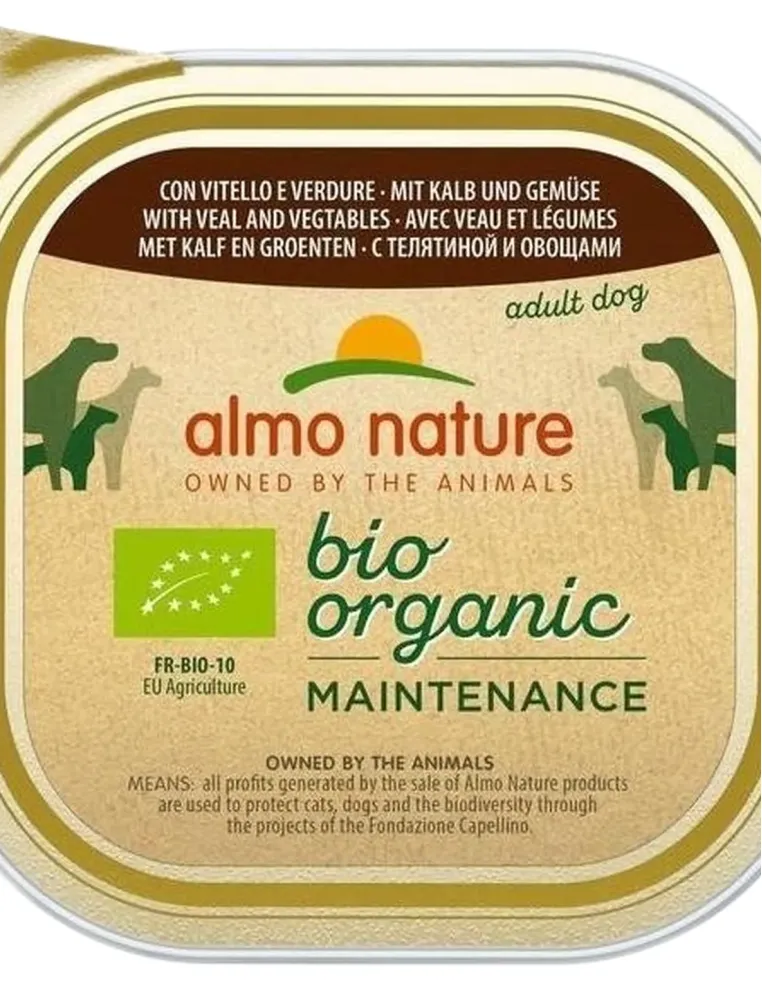 Almo nature pfc daily menù bio cane adult con vitello e verdure 300 gr  